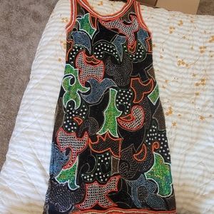 Hand beaded Colorful Dress